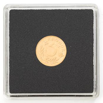 Guldmynt, Sverige, Gustav V, 5 kr, 1920.