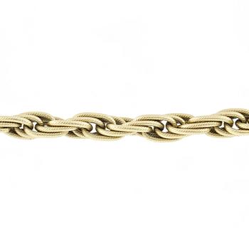 COLLIER, ARMBAND samt ÖRHÄNGE, 1+1+1, 14 K guld. Totalvikt ca 11 gram.