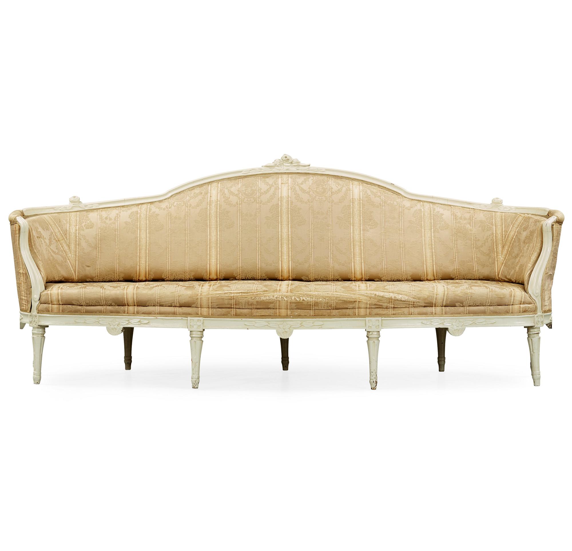 A Gustavian late 18th century sofa by Höglander, master 1777.