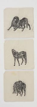 A collection of Chinese ink rubbings, 20th century. (10).