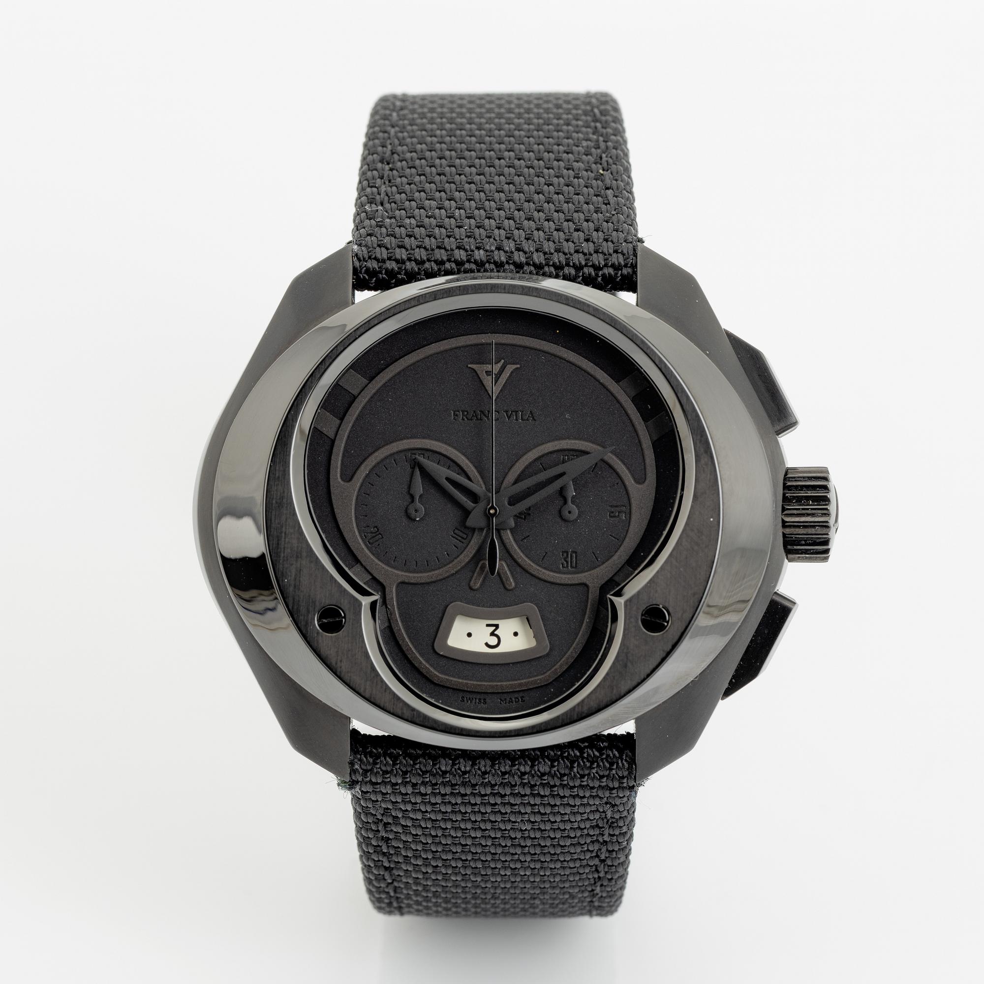 Franc Vila, Neo Alta, Skull, chronograph, "Limited edition", wristwatch, 46 mm.