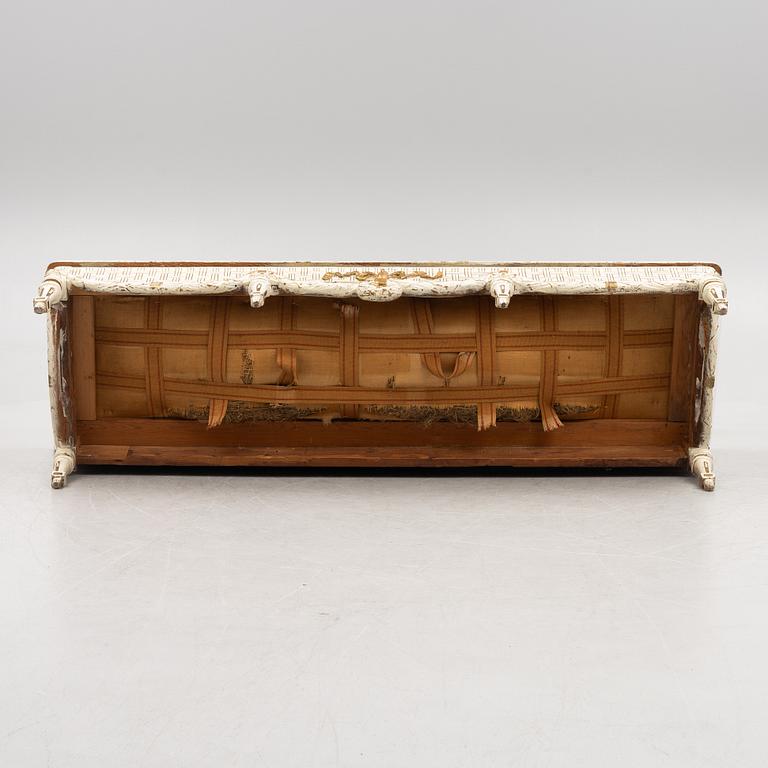 A Gustavian sofa, later part 18th century.