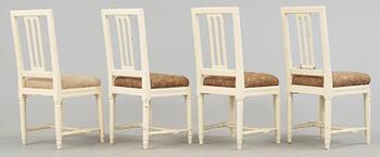 STOLAR, 4 stycken, gustavianska, 1800-talets början.