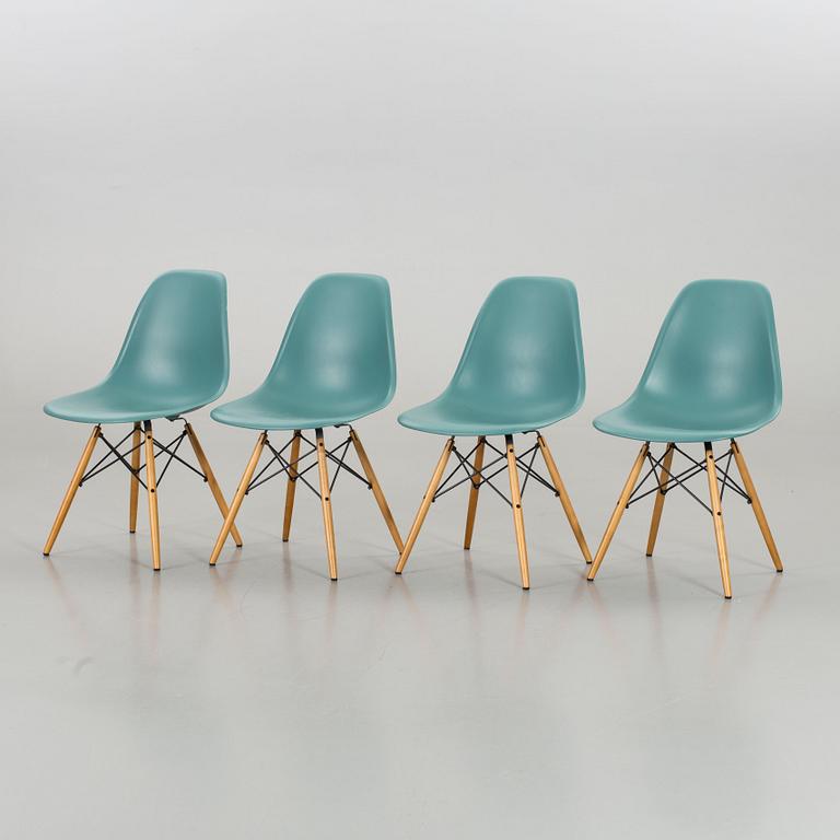 CHARLES & RAY EAMES, stolar, 4 st "DSW Chair" Vitra.