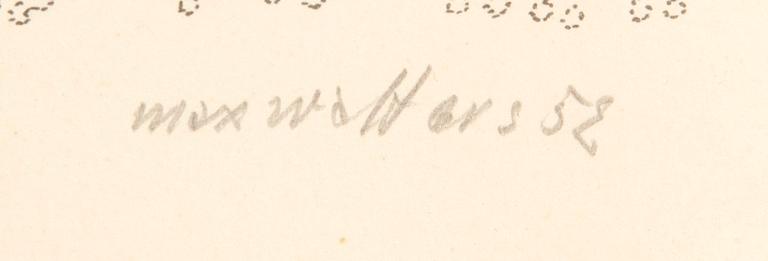 Max Walter Svanberg, lithograph singed and datead 52.