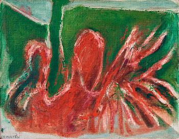 CO Hultén, oil on canvas laid on panel, signed and executed 1956.
