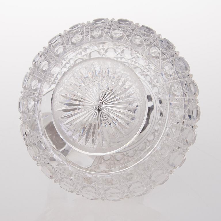 A RUSSIAN CARAFF, silver and cut glas, S:t Petersburg ca 1900, Otto Makselius.