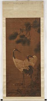 Okänd konstnär, rullmålning, färg och tusch på siden lagt på papper.