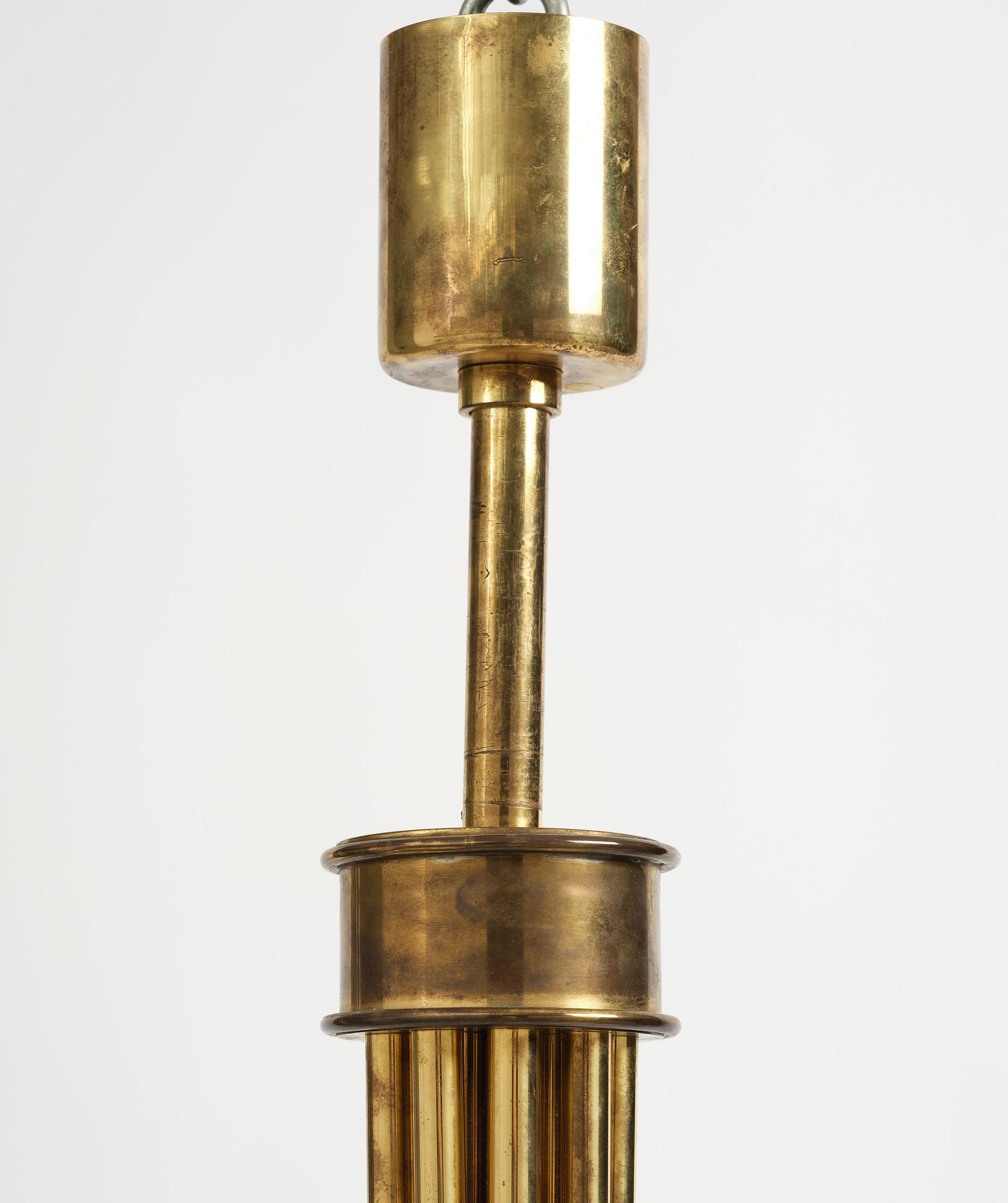 Hans-Agne Jakobsson, a rare chandelier model "T 812/15", Hans-Agne Jakobsson AB, Markaryd, 1970s.