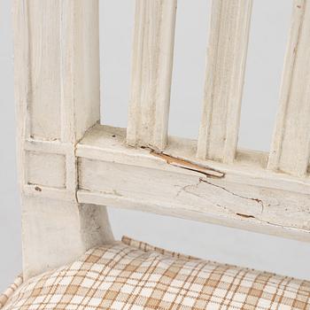 Five late Gustavian chairs, circa 1800.