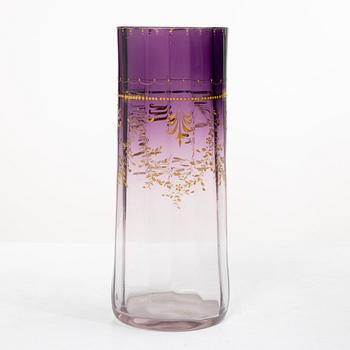 A glass vase, Moser, Karlsbad, circa 1900.