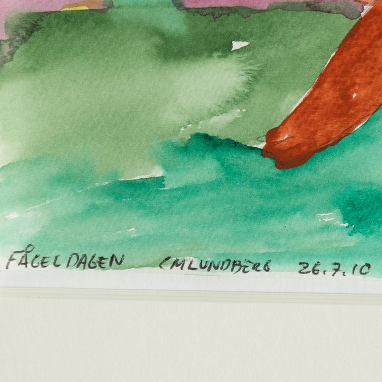 Carl Michael Lundberg, mixed media on paper and dated 26.7.10.