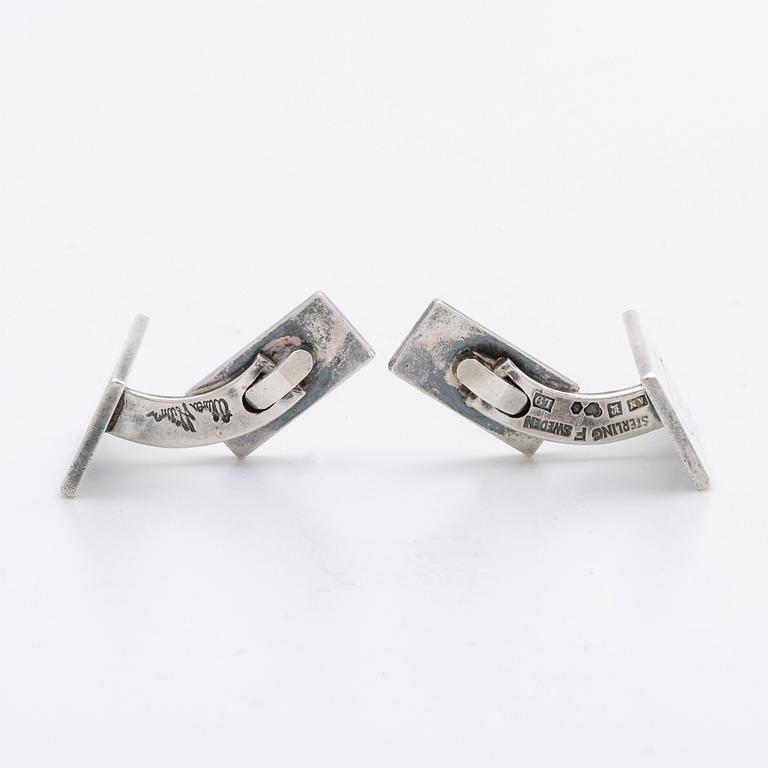 WIWEN NILSSON, manschettknappar, ett par, sterling silver, Lund 1961.