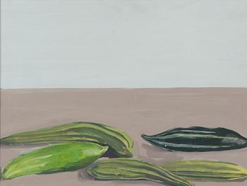 Peter Ern, diptych, tempera on paper, unsigned.