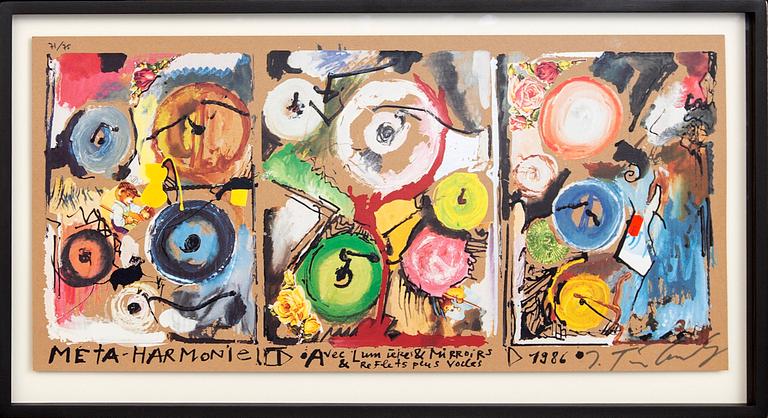 Jean Tinguely, färgserigrafi, signerad och numrerad 71/75.