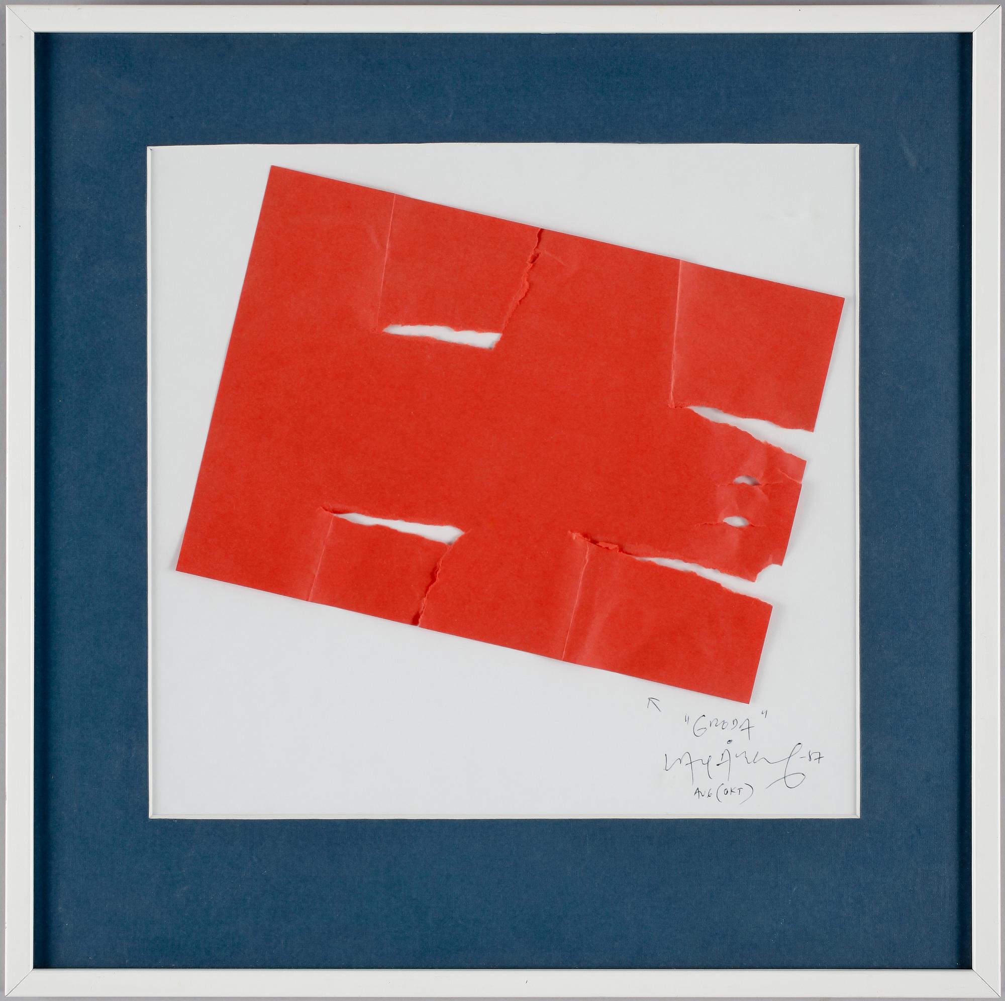 LASSE ÅBERG, collage, sign o dat -87.
