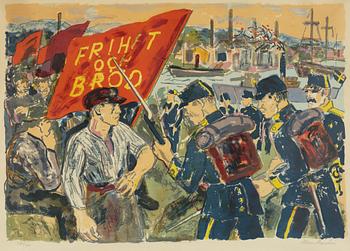 Albelin Amelin, färglitografi, signerad och numrerad 202/260.