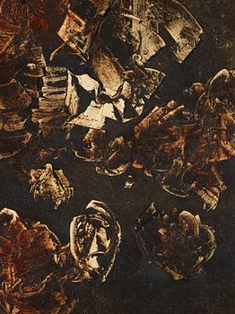 Alfred Lenica, oil on canvas, Signed Lenica, and on verso signed A Lenica and dated Warsawa 1961.