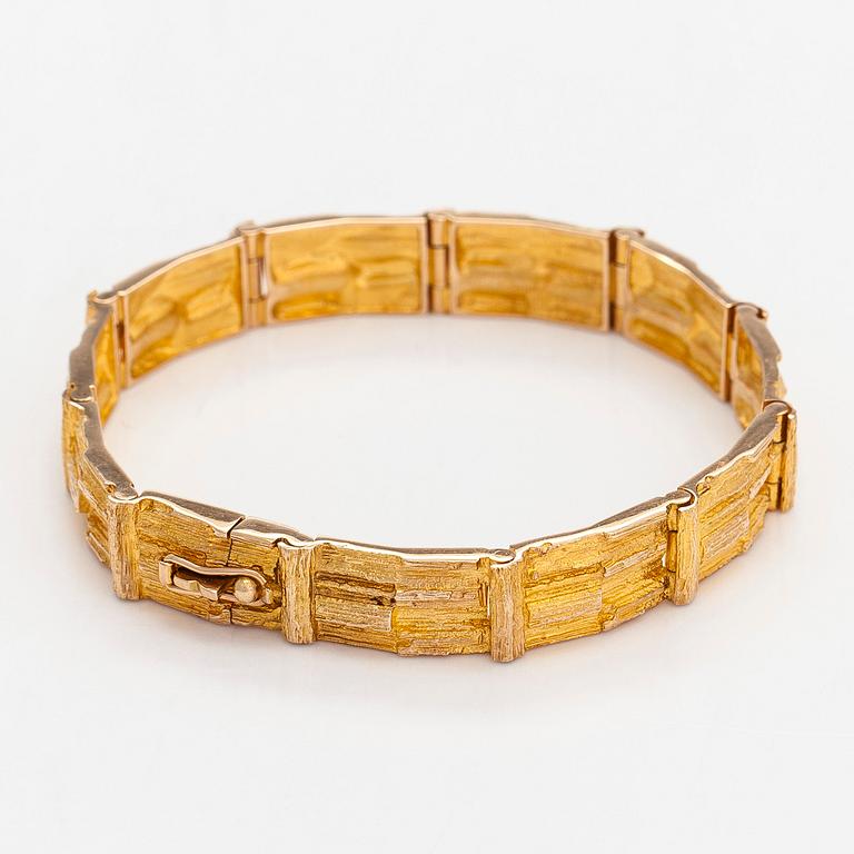 Björn Weckström, rannekoru "Kultaköngäs", 14K kultaa. Lapponia 1973.
