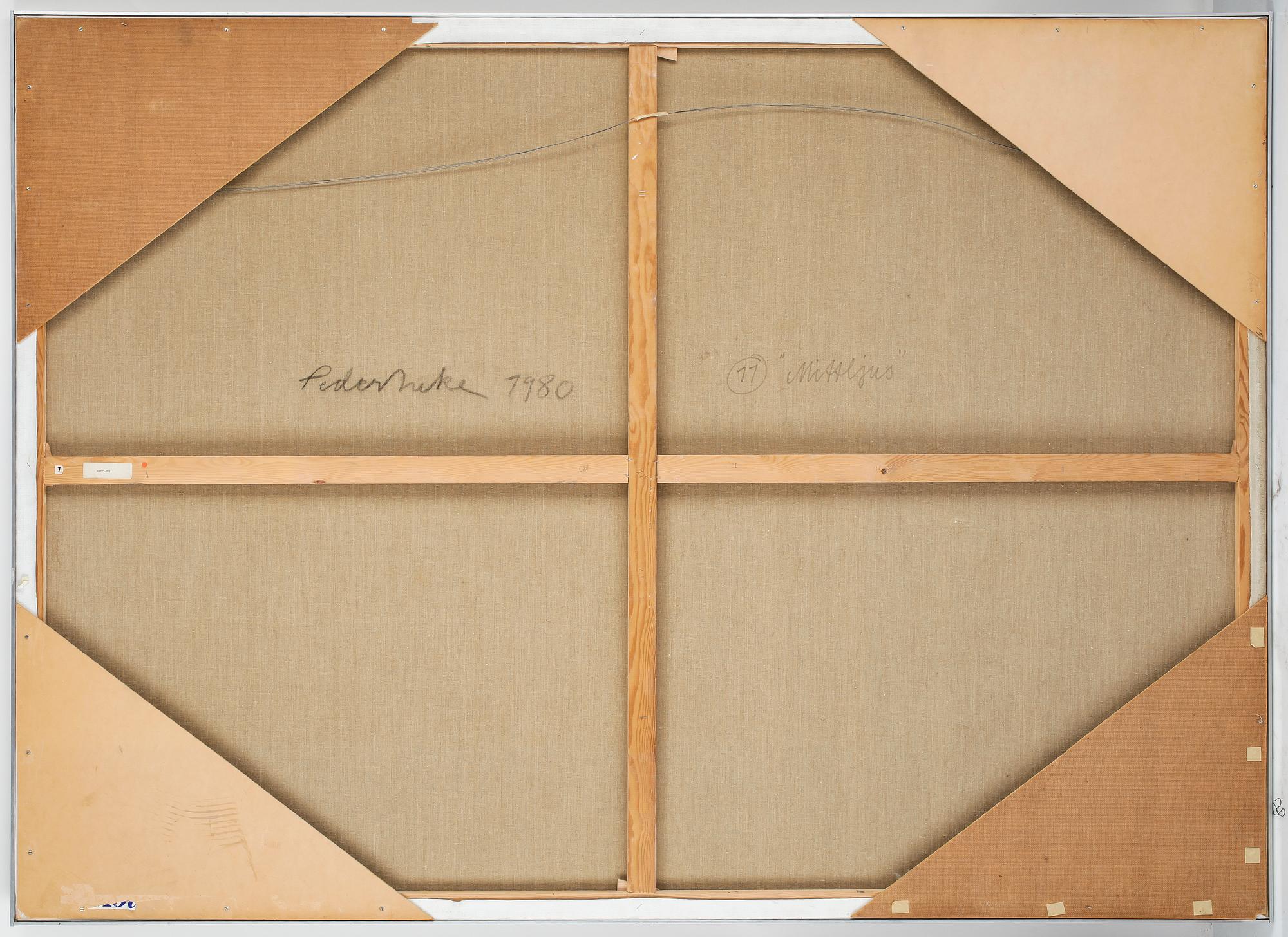 PEDER DUKE, olja på duk, "Mitt ljus", 1980. Signerad o daterad a tergo.