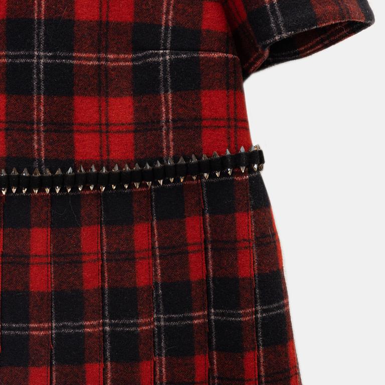 Yves Saint Laurent, a checked wool dress, size 36.