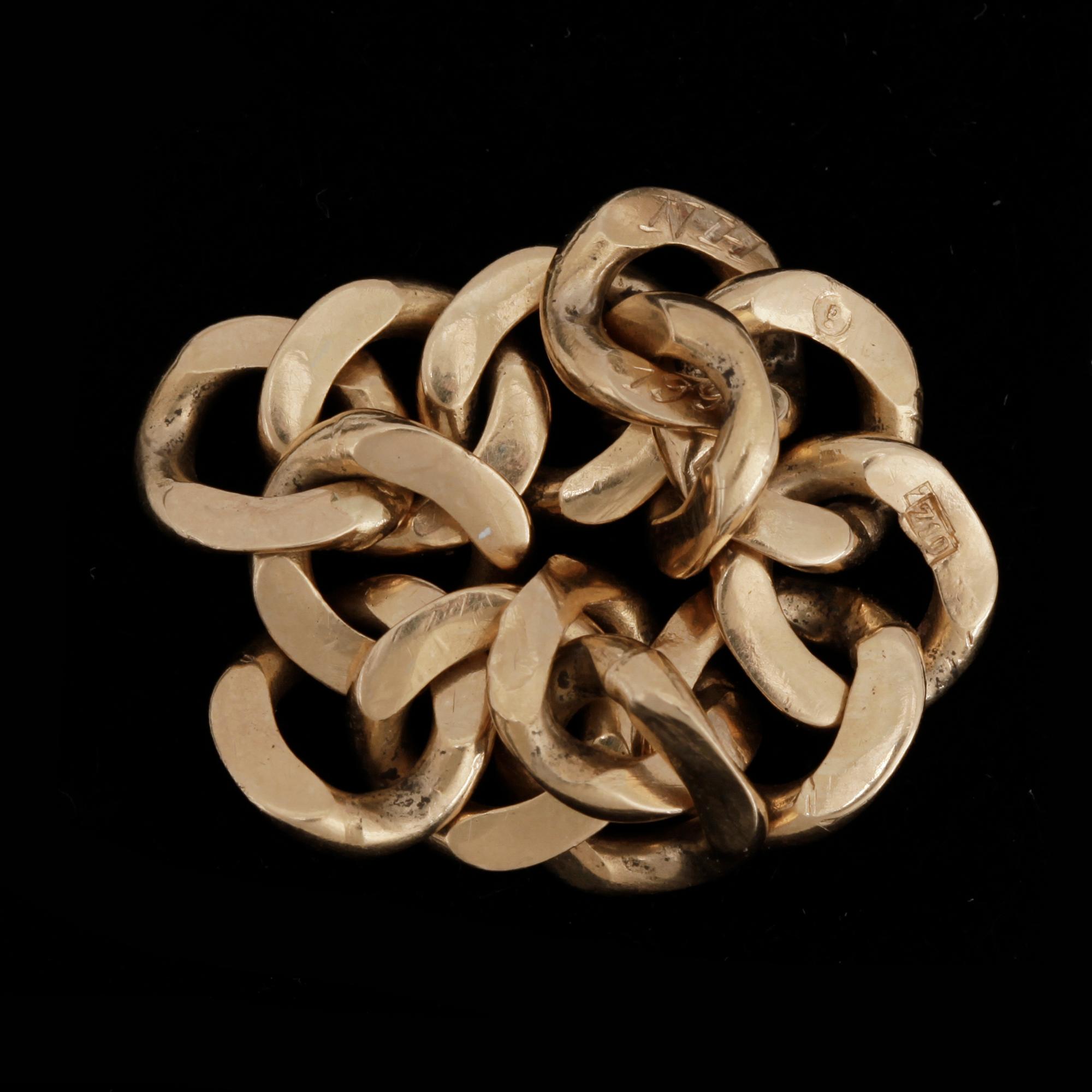 RING, pansarlänk, guld 18k, 1998. Vikt ca 9 gram.