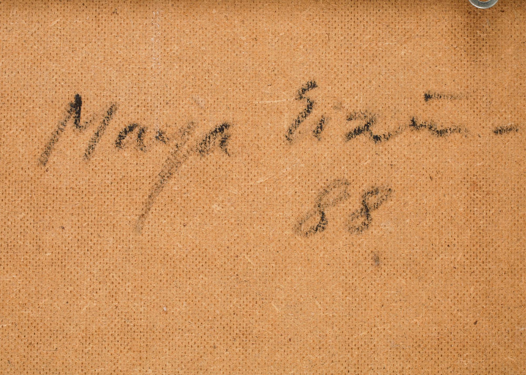 MAYA EIZIN ÖIJER, blandteknik, diptyk, signerad och daterad 88 à tergo.