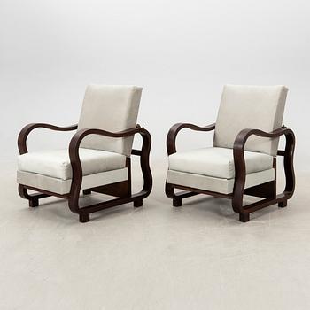 Armchairs, a pair of Art Deco from the first half of the 20th century.