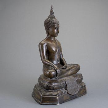 BUDDHAFIGURIN, brons, Thailand, 1900-tal.