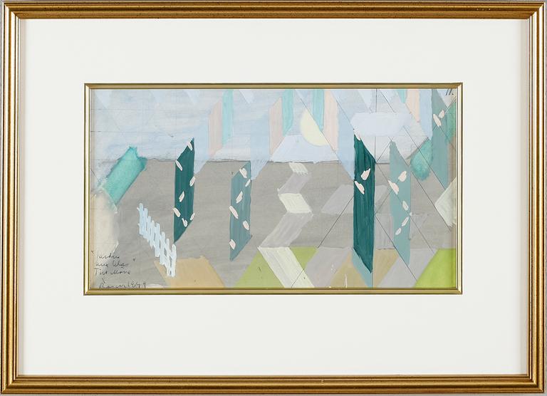 RAGNAR SANDBERG, gouache, signerad och daterad 1949.