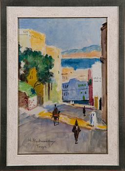 HUGO BACKMANSSON, öljy kankaalle, signeerattu, Tanger.