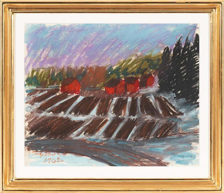 Inge Schiöler, pastel, signed and dated 1962.