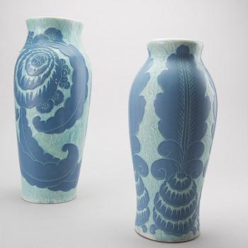 JOSEF EKBERG, two vases signed.