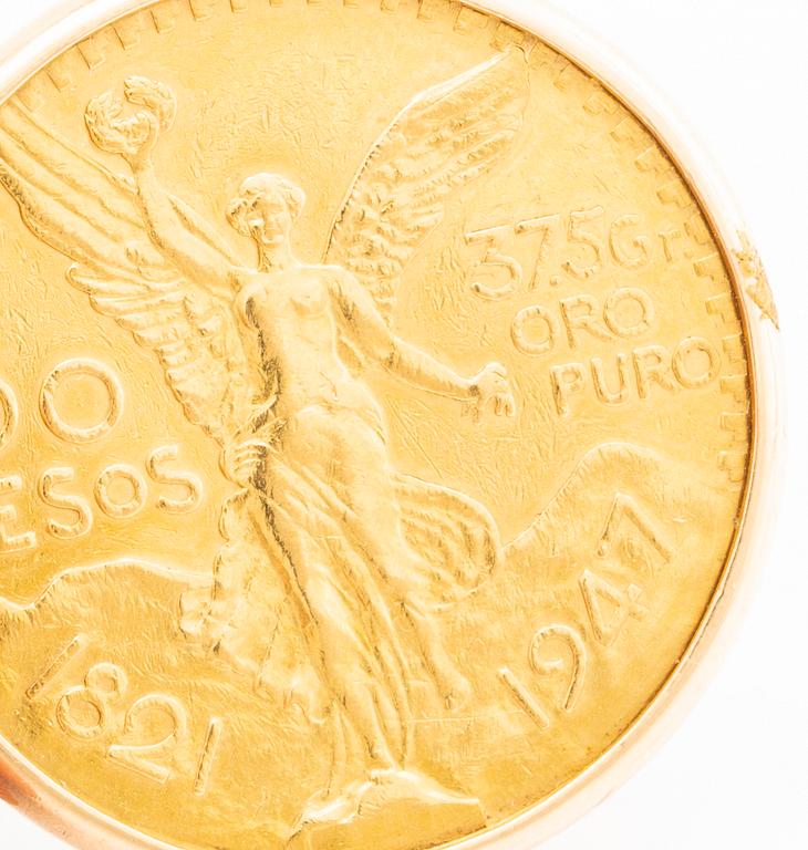 MYNT, guld 21,6 K, 50 Pesos, Mexico 1947. Tot 45 gram.