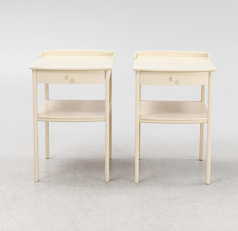 Carl Malmsten, sängbord, ett par, "birgitta", Åfors Möbelfabrik.