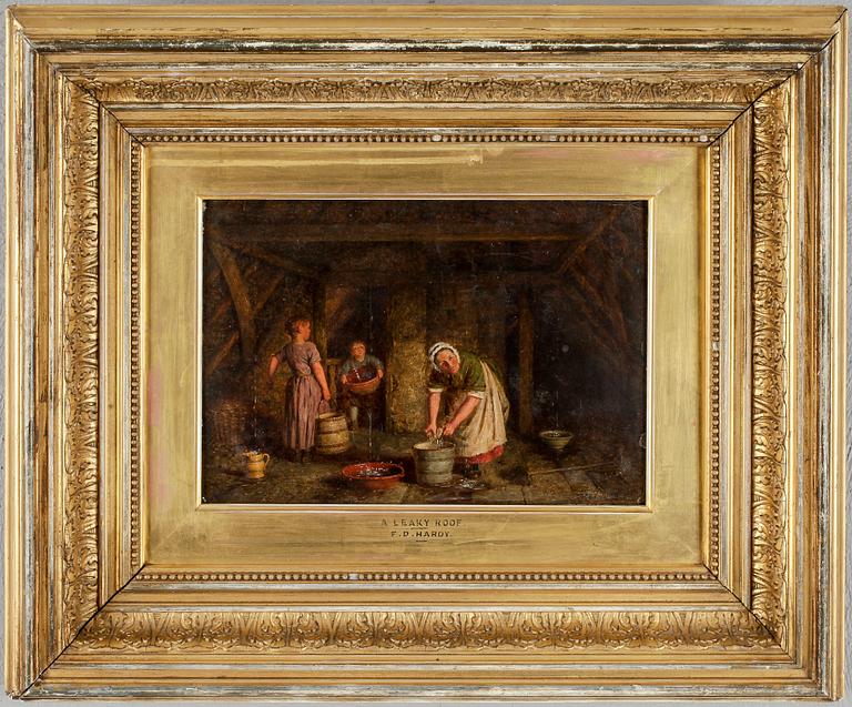 FREDERICK DANIEL HARDY, tillskriven, olja på pannå, ej signerad.