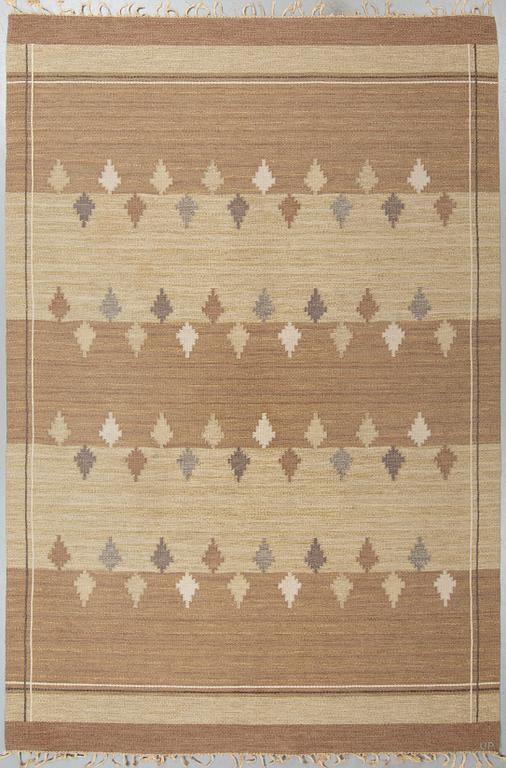 ULLA PARKDAL, A CARPET, flat weave, ca 301,5-302,5 x 201-202 cm, signerad UP.