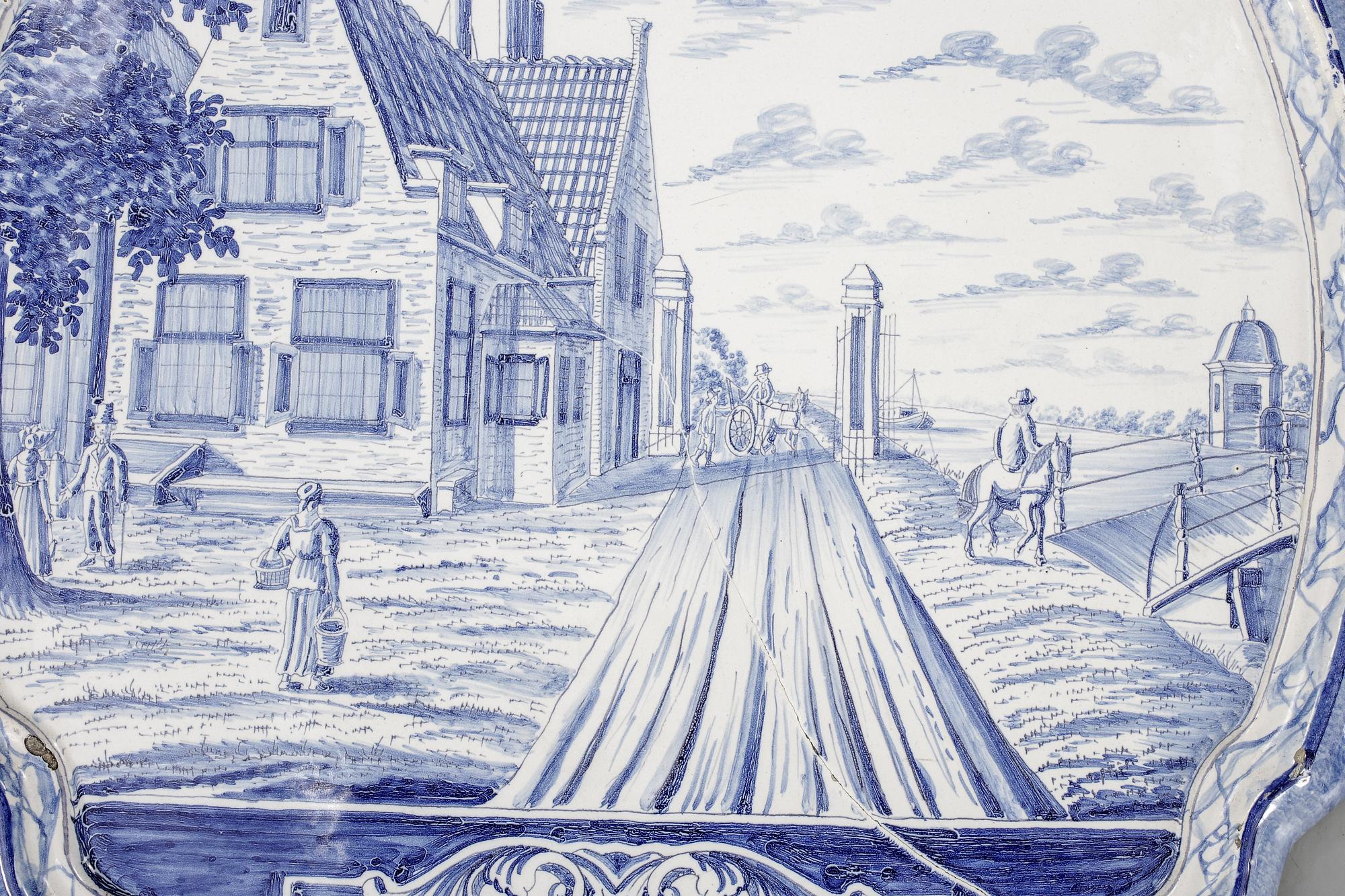 PLAKETTER, två stycken, fajans, Holland, 1800-tal.
