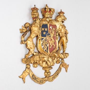 A sign, Kunglig Hovleverantör/Royal Court Supplier, early 20th century.