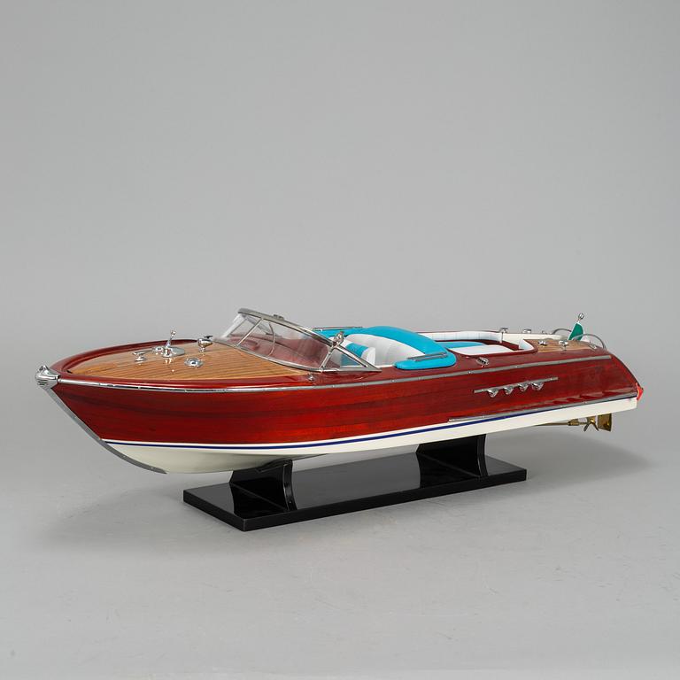 A "Riva" model boat.