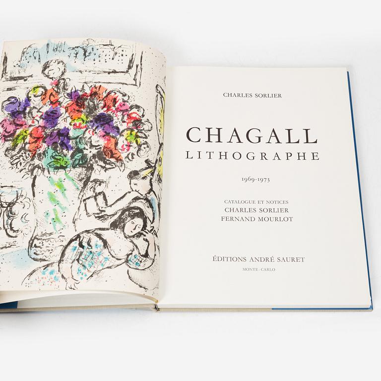 Marc Chagall, böcker, 6 st, "Chagall Lithographe I-VI, 1922-1985", Fernand Mourlot.