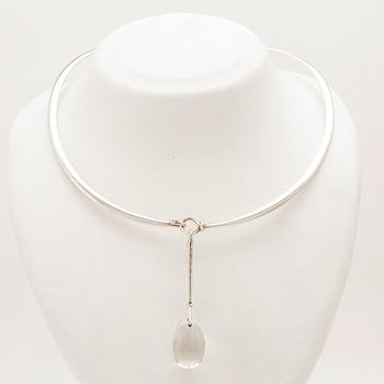 Vivianna Torun Bülow-Hübe, silver necklace with rock crystals designed for Georg Jensen.