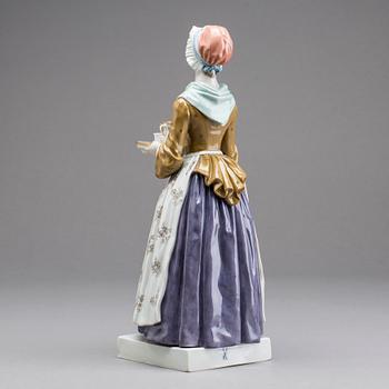 A Meissen  figurine "The Chocolate Girl" no 86 , after  Jean-Etienne Liotard.