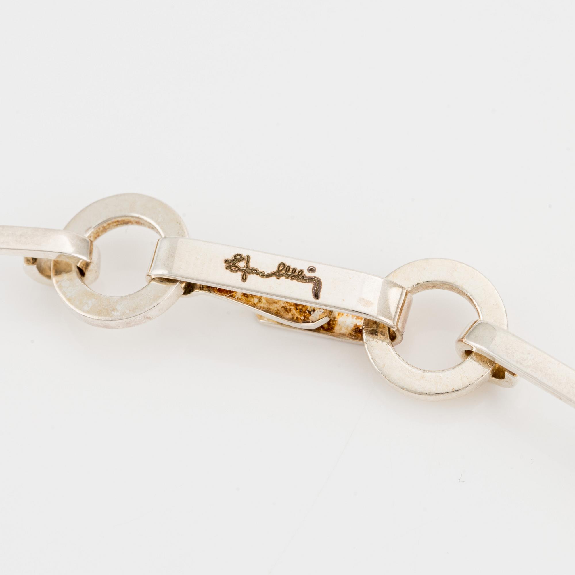 Efva Attling, earrings and necklace, silver.
