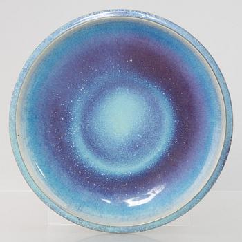 Berndt Friberg, a stoneware dish, Gustavsberg Studio 1970.