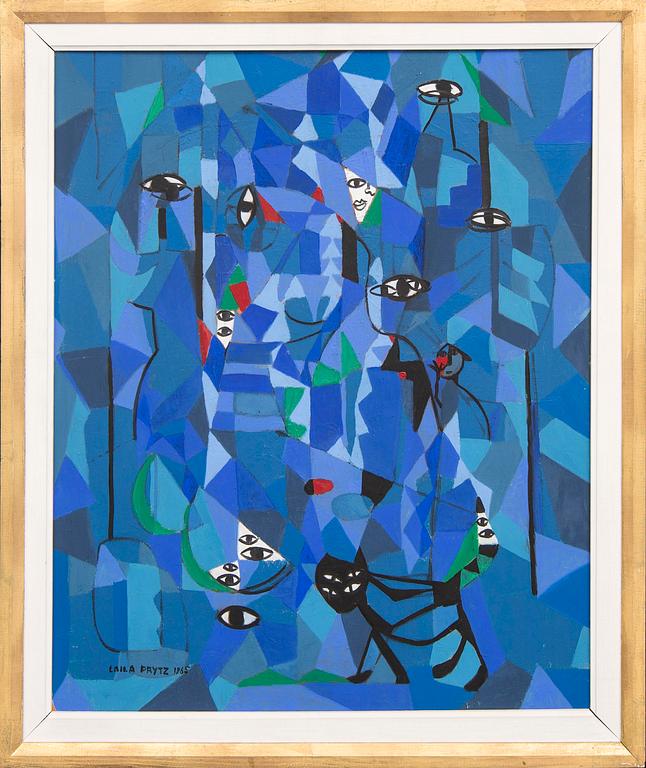 Laila Prytz, oil on panel, signed, dated 1965.