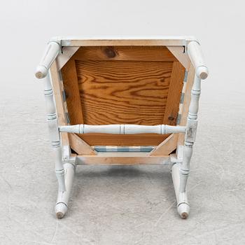 A Gustavian style seven-piece dining suite, mid-20th Century.