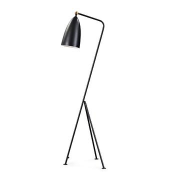 375. Greta Magnusson Grossman, a 'G-33' (Grasshopper) black lacquered floor lamp, Bergboms, Sweden 1950's.