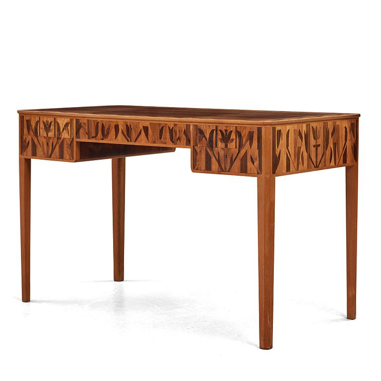 Carl Malmsten, a "Nefertite" desk, Stockholm 1940's-50's.