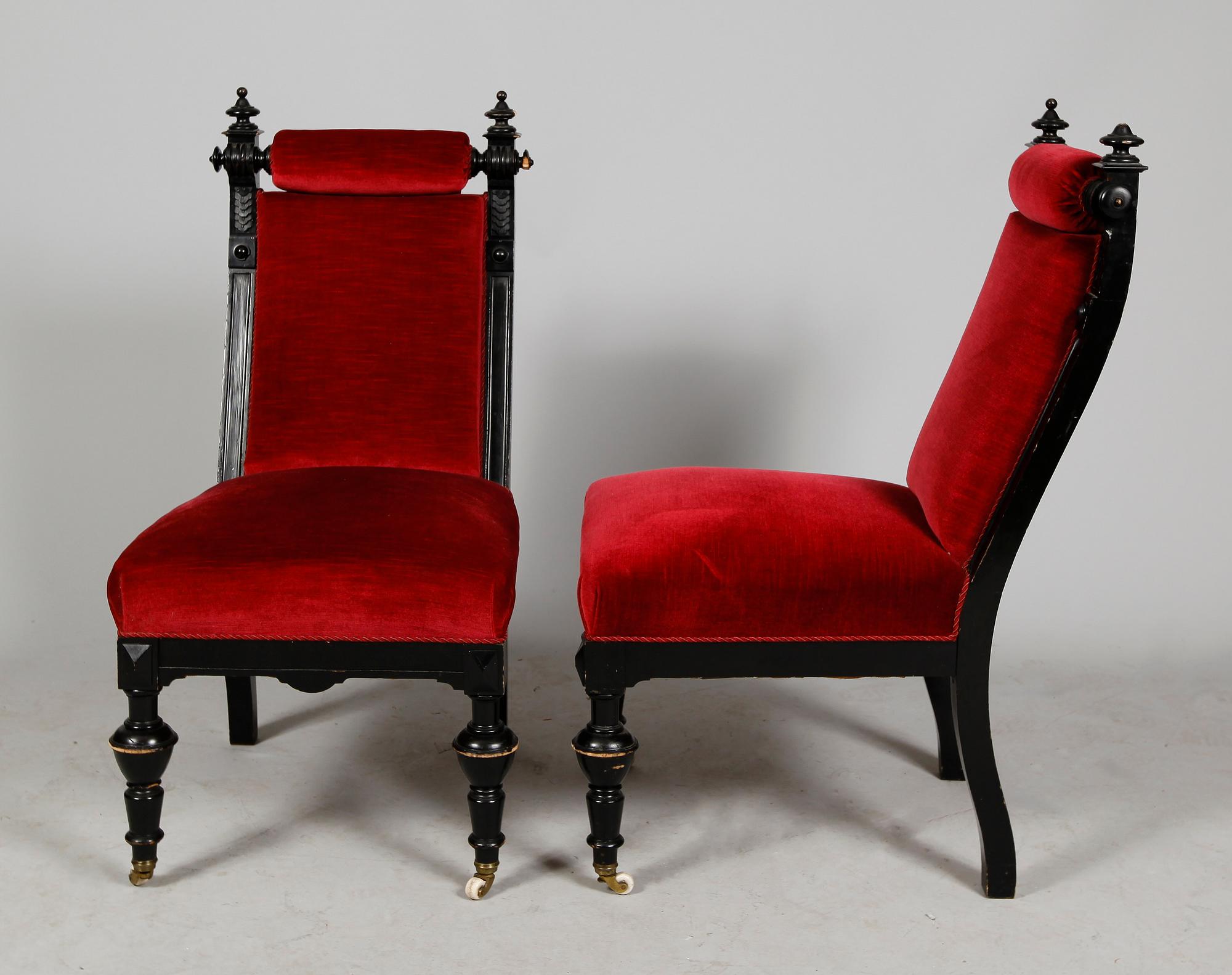 STOLAR, 1 par, nyrenässans, sent 1800-tal.